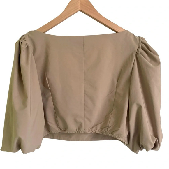 PrettyLittleThing Puff Sleeve Crop Top - Picture 6 of 7